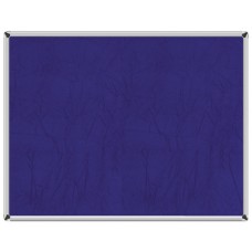 Panou de pluta cu rama de aluminiu si invelis textil bleumarin 120 x 120 cm